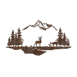 Wallity Rusty Landscape 1 - Accesorio Decorativo de Pared de Metal Antiquation
